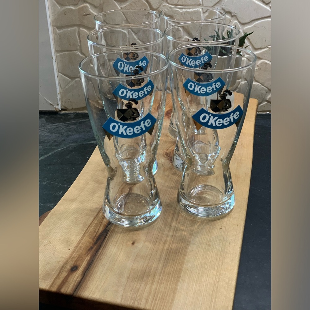 CARLING O’KEEFE | Set of 6 | Vintage Pilsner Glasses